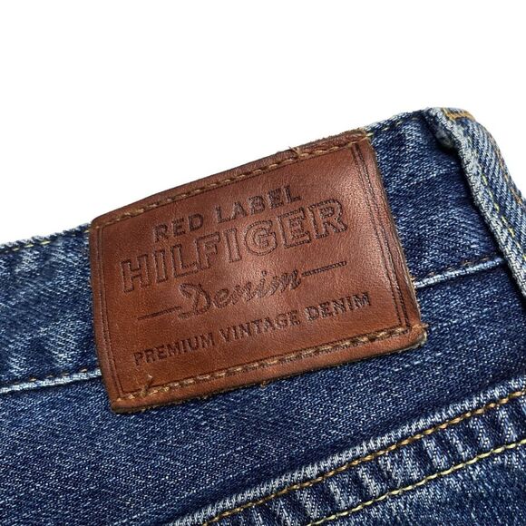 Vintage Y2K Tommy Hilfiger Red Label Premium Vintage Blue Denim Jeans Sz 30/30 - Picture 4 of 16